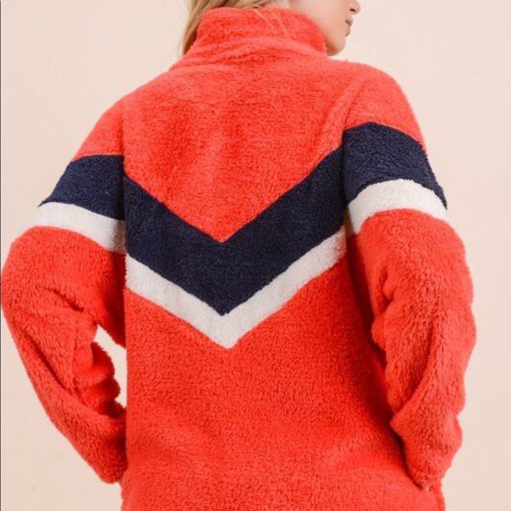 Colorblock Stripe Zip-Up Pullover Jacket - Picture 2 of 8